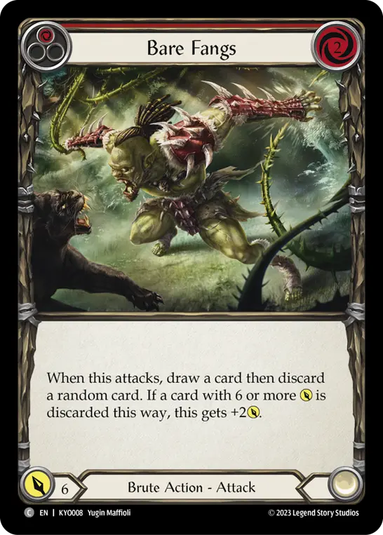 Card: Bare Fangs (red)