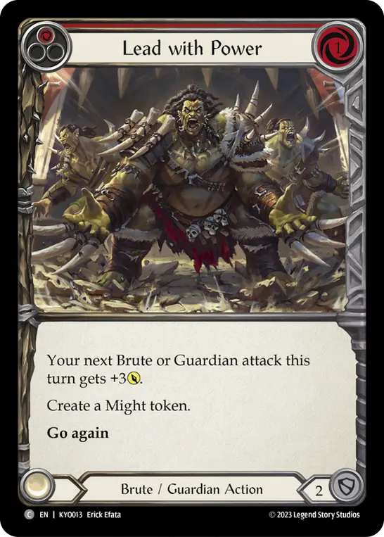 Card: Lead with Power (red)