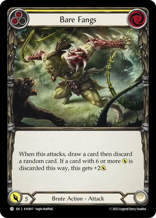 Card: Bare Fangs (yel)