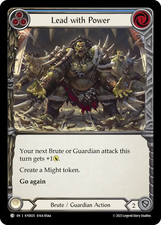 Card: Lead with Power (blu)