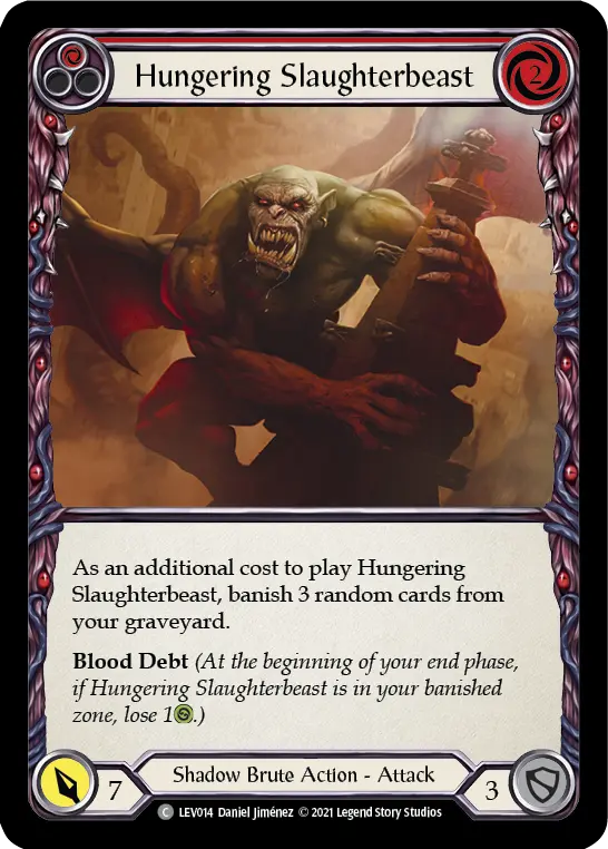 Card: Hungering Slaughterbeast (red)