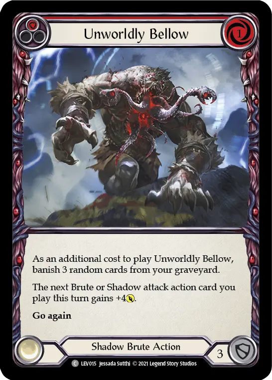 Card: Unworldly Bellow (red)