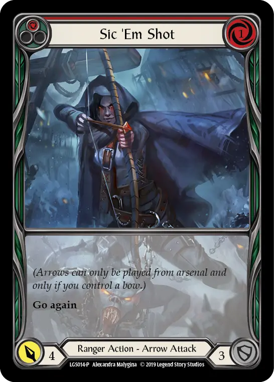 Card: Sic 'Em Shot (red)
