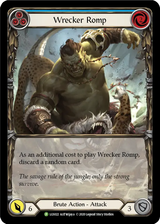Card: Wrecker Romp (blu)