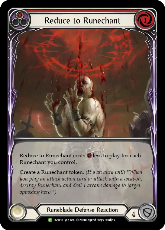 Card: Reduce to Runechant (red)