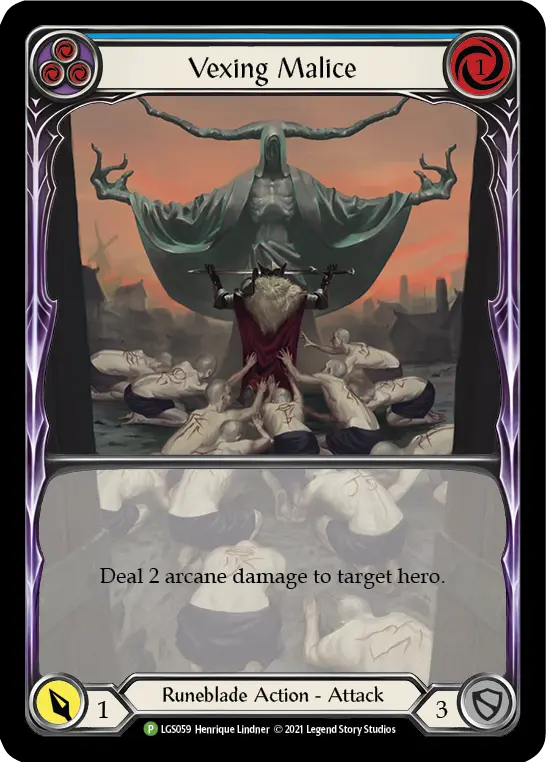 Card: Vexing Malice (blu)