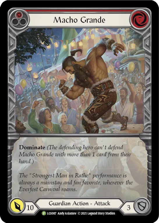 Card: Macho Grande (red)