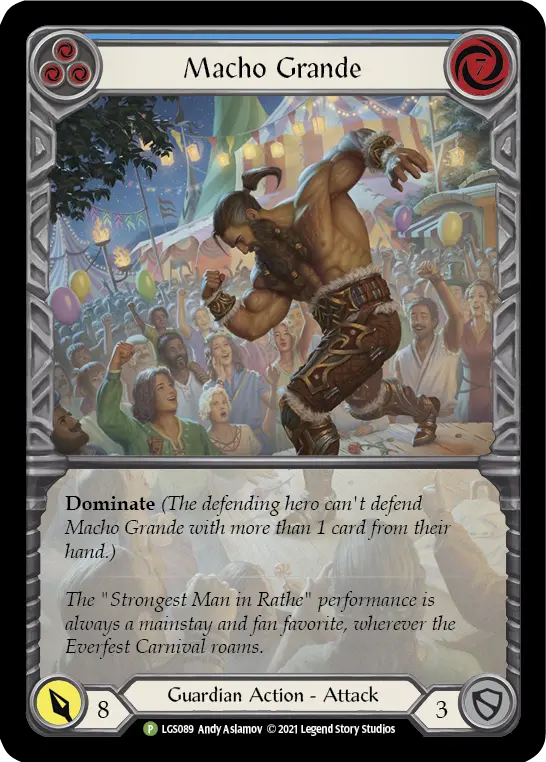 Card: Macho Grande (blu)