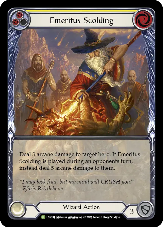 Card: Emeritus Scolding (yel)