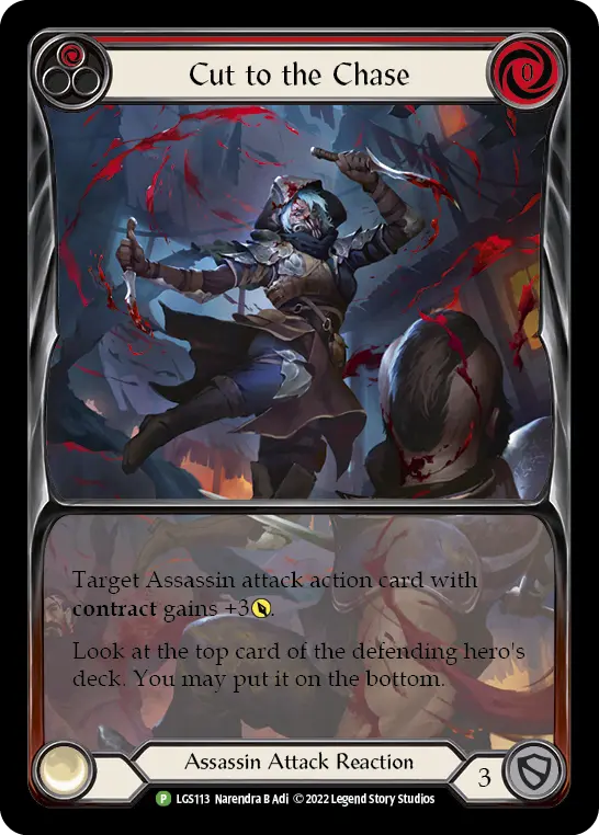 Card: Cut to the Chase (red)