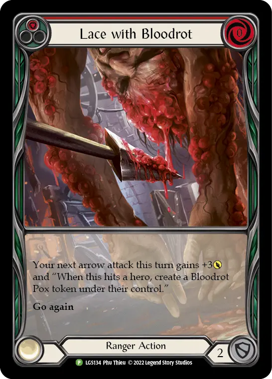 Card: Lace with Bloodrot (red)