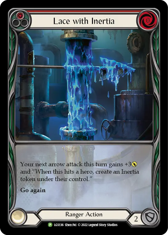 Card: Lace with Inertia (red)