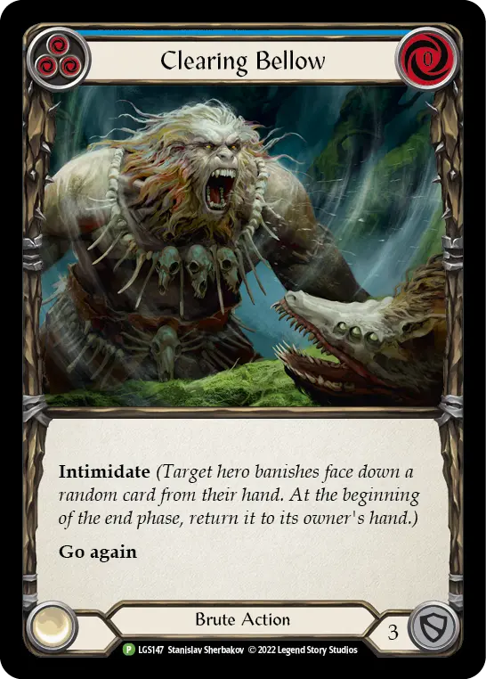 Card: Clearing Bellow (blu)