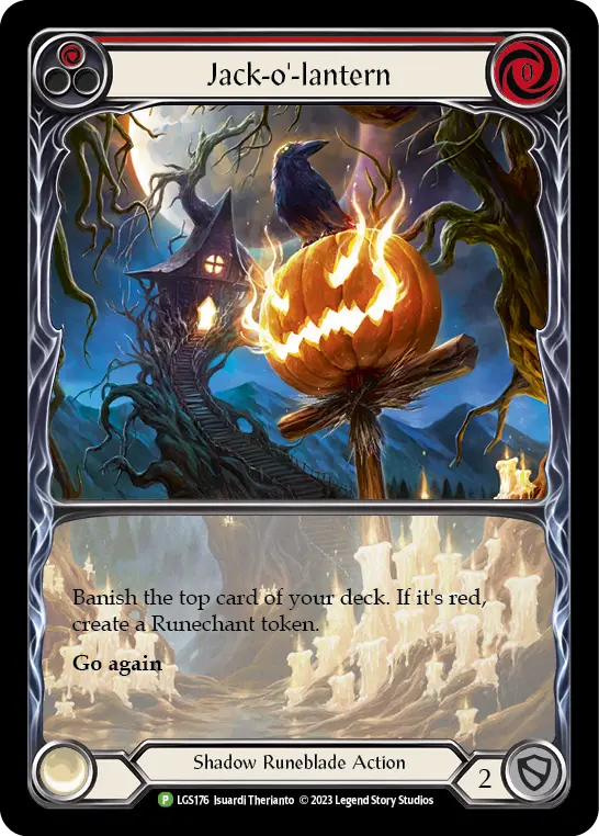 Card: Jack-o'-lantern (red)