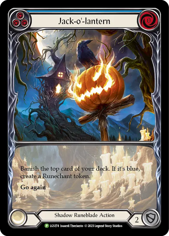 Card: Jack-o'-lantern (blu)