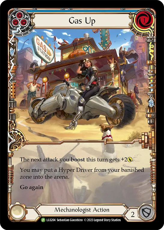 Card: Gas Up (blu)