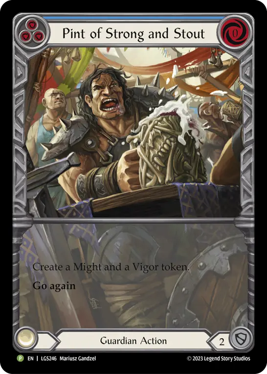 Card: Pint of Strong and Stout (blu)