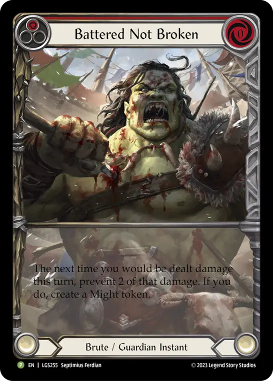 Card: Battered Not Broken (red)