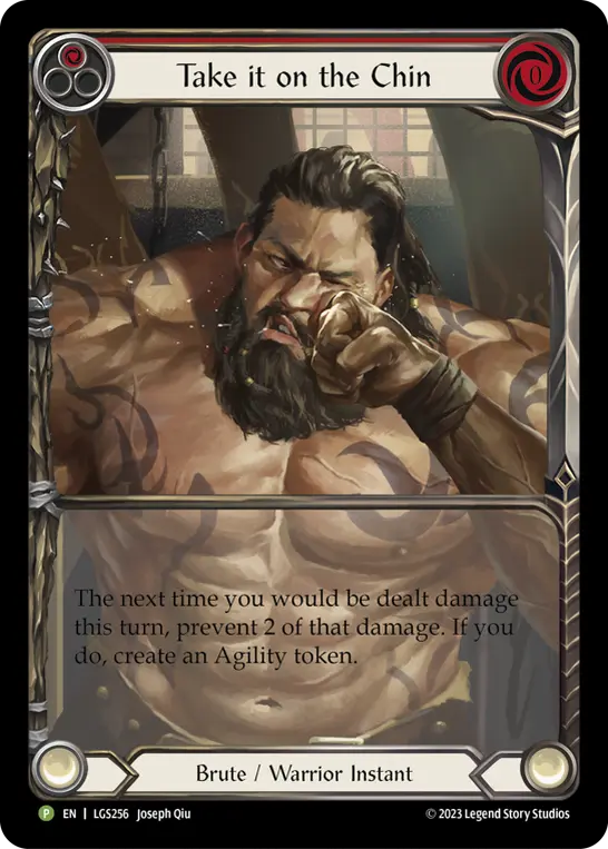 Card: Take it on the Chin (red)