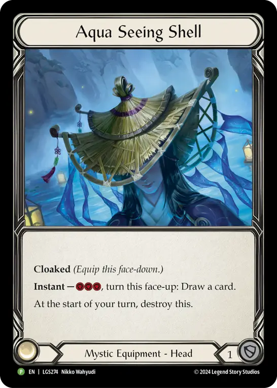 Card: Aqua Seeing Shell