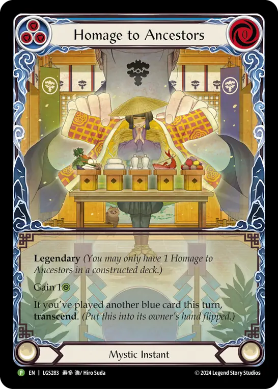 Card: Homage to Ancestors (blu)