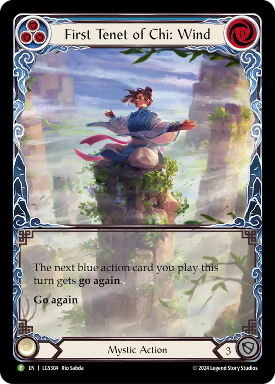 Card image of First Tenet of Chi: Wind (Blue)