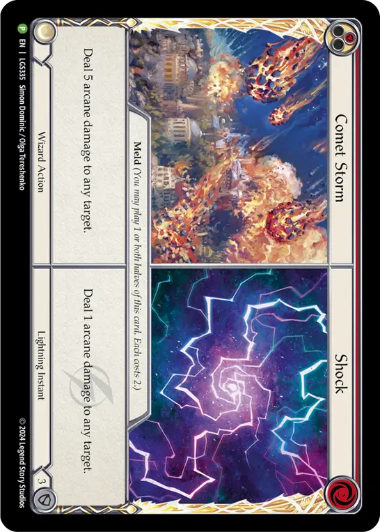 Card: Comet Storm||Shock (red)