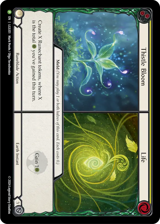 Card: Thistle Bloom||Life (yel)
