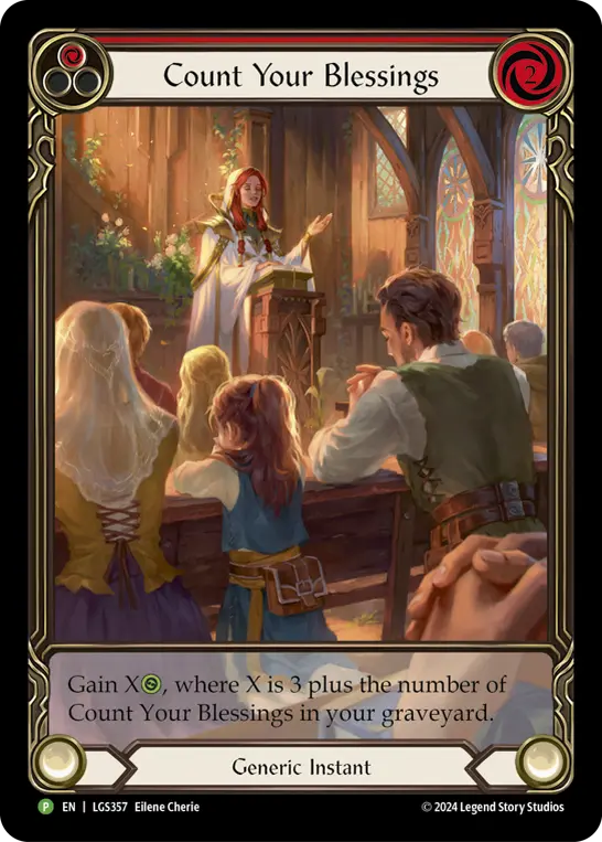 Card: Count Your Blessings (red)