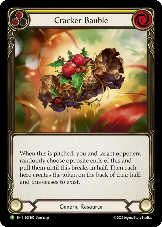 Card: Cracker Bauble (yel)