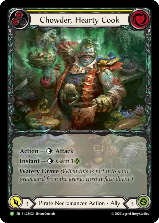 Card: Chowder, Hearty Cook (yel)