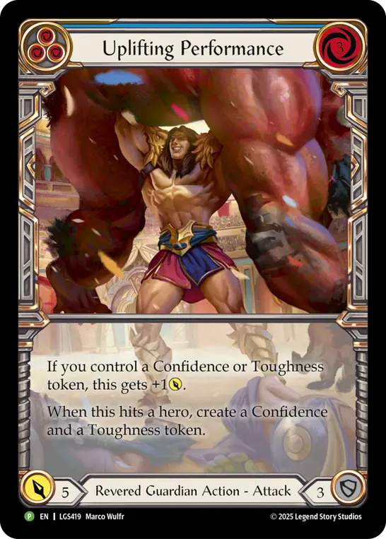Card: Uplifting Performance (blu)