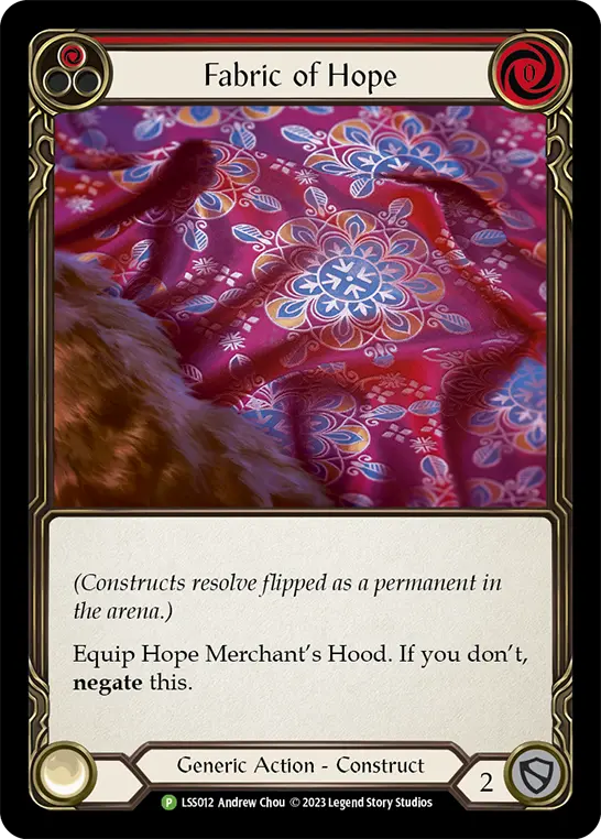 Card: Fabric of Hope (red)