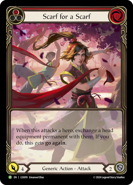 Card: Scarf for a Scarf (red)