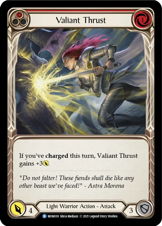 Card: Valiant Thrust (red)