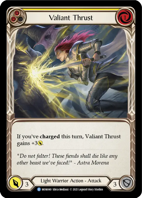 Card: Valiant Thrust (yel)