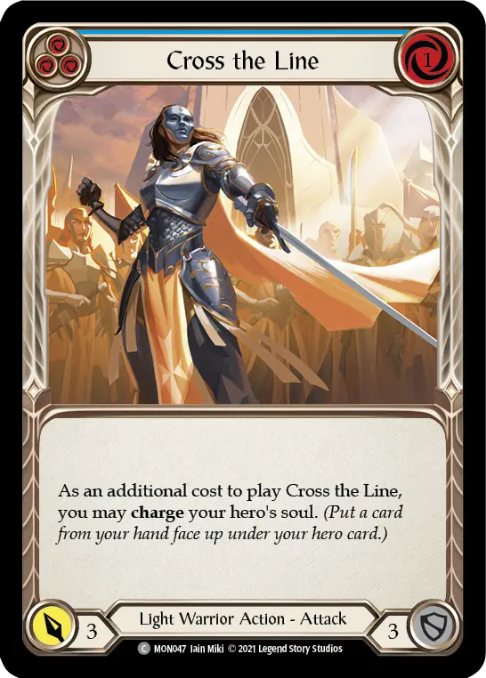 Card: Cross the Line (blu)