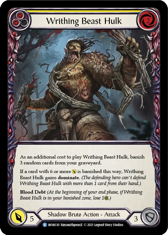 Card: Writhing Beast Hulk (yel)