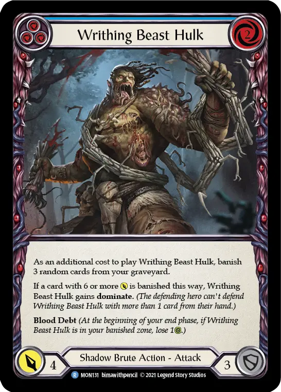 Card: Writhing Beast Hulk (blu)
