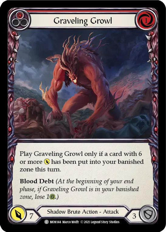 Card: Graveling Growl (red)