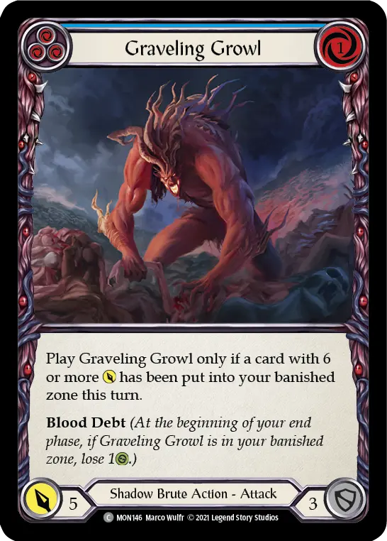 Card: Graveling Growl (blu)