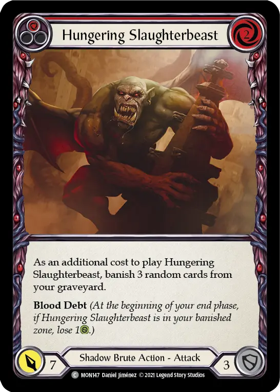 Card: Hungering Slaughterbeast (red)