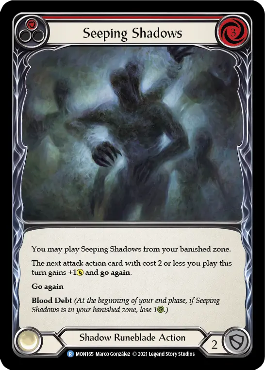 Card: Seeping Shadows (red)