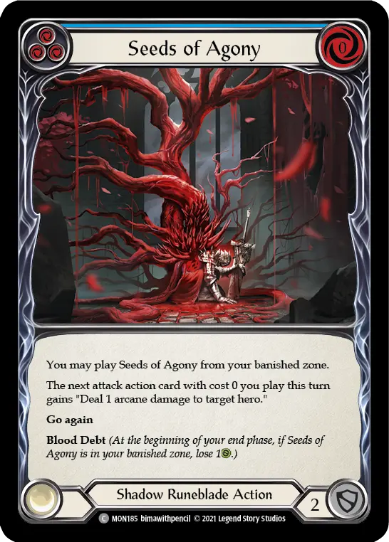 Card: Seeds of Agony (blu)