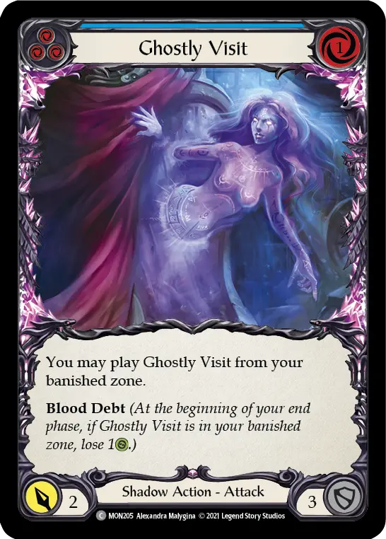 Card: Ghostly Visit (blu)