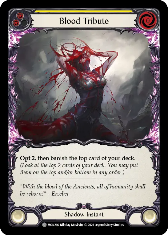 Card: Blood Tribute (yel)