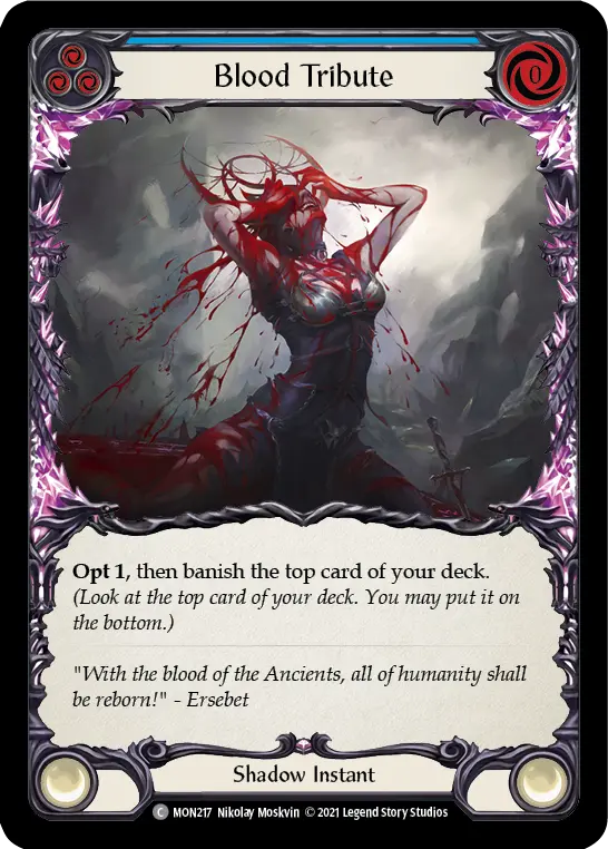 Card: Blood Tribute (blu)