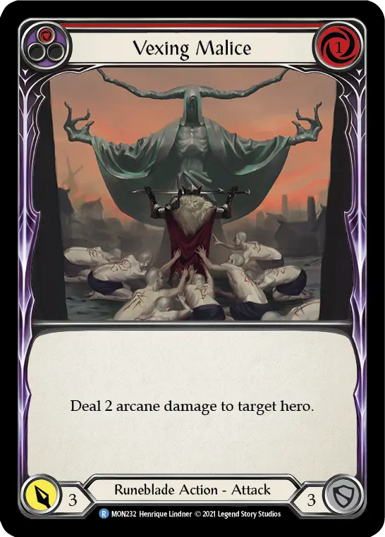 Card: Vexing Malice (red)