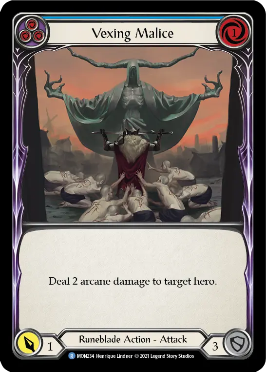 Card: Vexing Malice (blu)