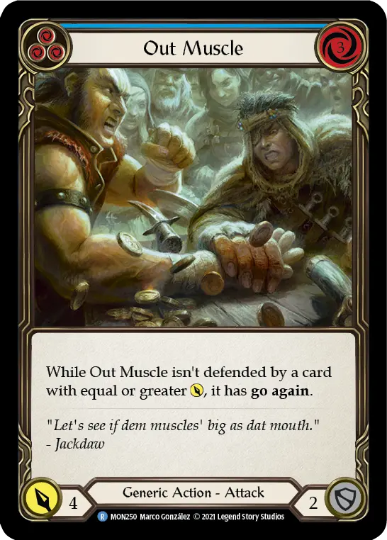 Card: Out Muscle (blu)